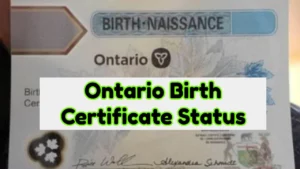 Birth Certificate Ontario Status